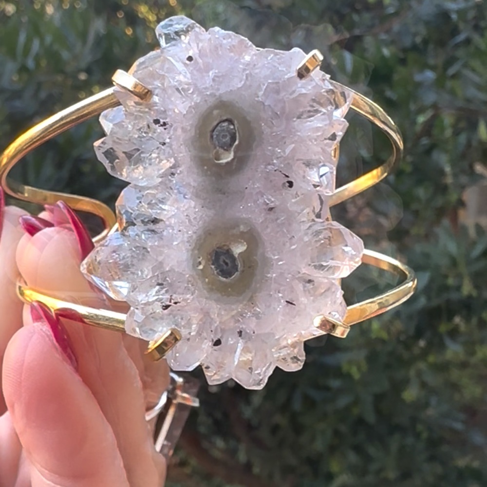 Natural Stalactite Amethyst Dual eye cuff